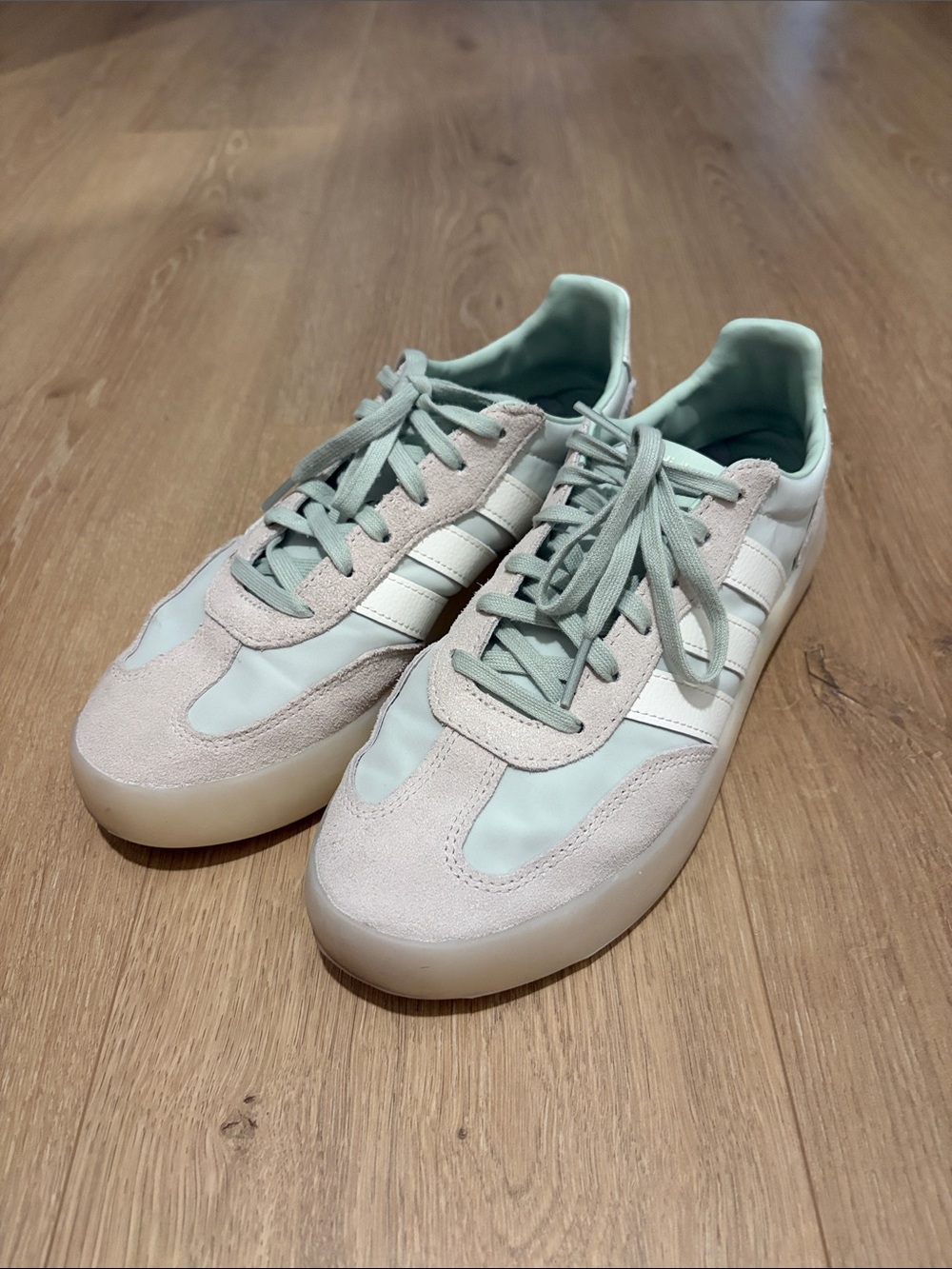 Adidas Sneakers in Pale Mint and Cream